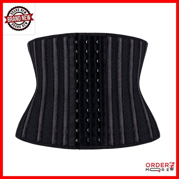 Short Torso Waist Trainer Cincher Corset Underbust Body Shaper Latex Girdle
